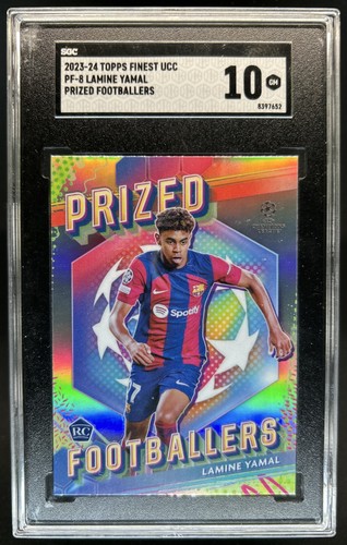 2023-24 Topps Finest UEFA Lamine Yamal Prized Footballers Rookie RC #PF-8 SGC 10
