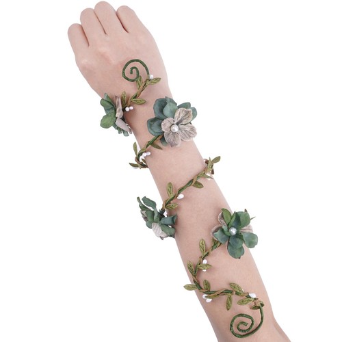 Renaissance Fairy Floral Arm Wrap - 1 PC Elf Bracelet Forest Mother Nature Costu - Picture 1 of 7
