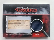 D.B.Cooper Case 2025 UD Goodwin Champions Unsolved Duffel Bag Relic 01/71