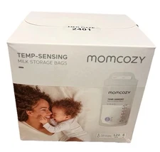Momcozy Temp-Sensing Breast Milk Storage Bags 6oz 120ct Leakproof NEW Sealed