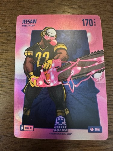 Bo Jackson Battle Arena Jeesaw “Najee Harris” Bubble Gum Battlefoil #GBBF-19