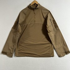 Condor Men  s Tactical 1/4 Zip Combat Shirt Tan Brown Long Sleeve Size M