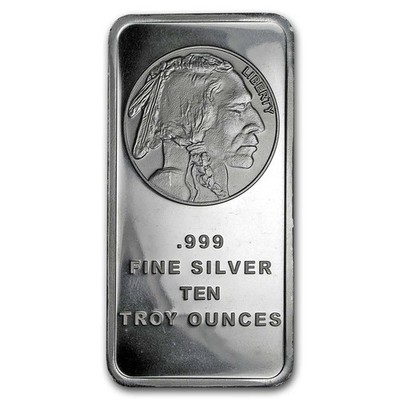 10トロイオンス ファインシルバー 銀バー 10 oz Silver Bar - Buffalo | eBay