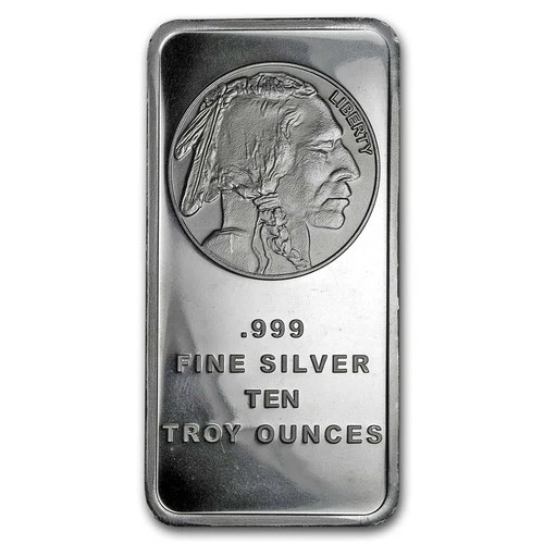 10 oz Silver Bar - Buffalo