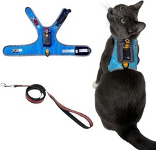 Small , Kitten Blue, Large Cat, Travel CAT The Pathfinder Cat Harness with
