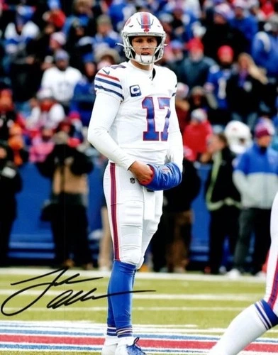Josh Allen Autographed 8x10 Photo Football Player NFL Buffalo Bills Quarterback