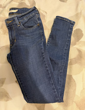 Levi's Women's Skinny Slim Fit Blue Medium Wash Denim Jeans Pockets Size 24