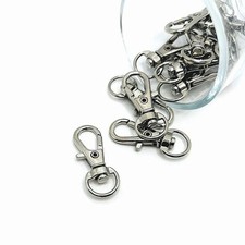 Silver Swivel Parrot Lobster Clasps, 13 x 32 mm, 31x11mm - US Seller