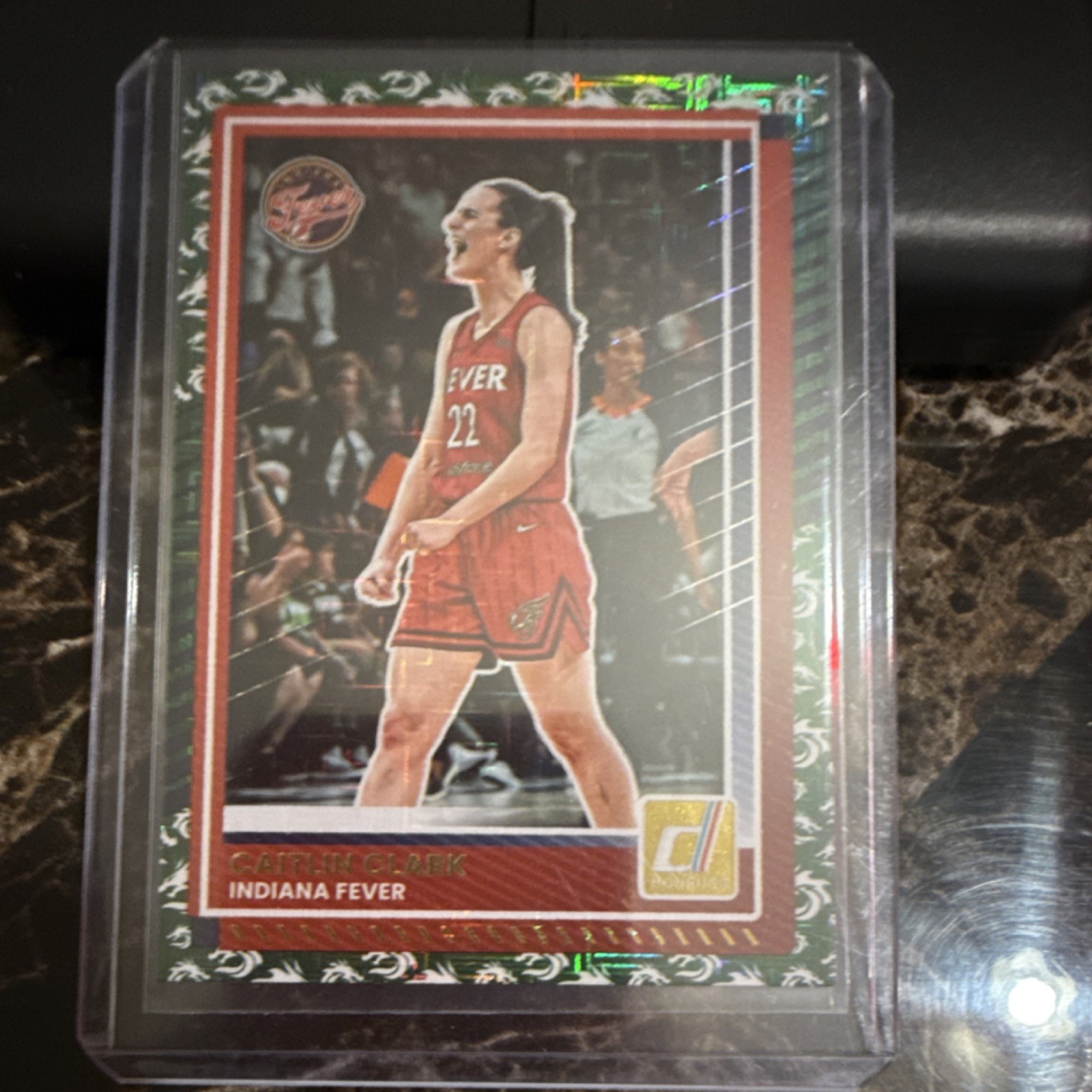 2025 Panini Donruss WNBA Caitlin Clark Dragon Parallel Case Hit SSP #47 Fever