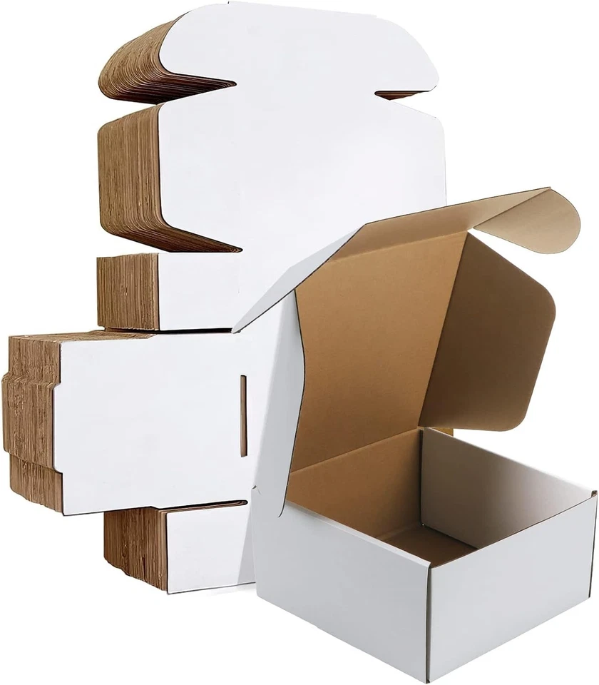 Sturdy Cardboard Boxes Set of 25 - Perfect 8x8x4 Size for Storage and Shipping - Image 3 of 4