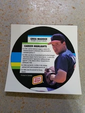 Greg Maddux Atlanta Braves 1994 Oscar Meyer Superstar Round-Up Back