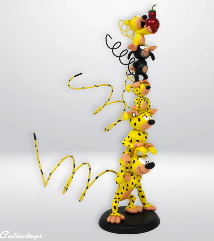 ➡ Plastoy Collectoys Marsupilami 396 Résine Colonne Polychrome - Photo 2/2