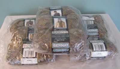 BERNAT GALAXY ACRYLIC ALPACA BLEND YARN SAME DYE LOT 1.75 OZ LOT OF 9 MOON