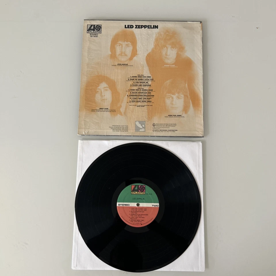 LED ZEPPELIN LP--their 1st-- Atlantic SD19126--U.S.--REISSUE from '77--IN SHRINK - Image 2 of 4