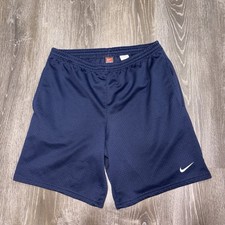 Vintage 90s Nike Team Mesh Shorts Mens Size Small Navy Blue Gym Basketball 8  