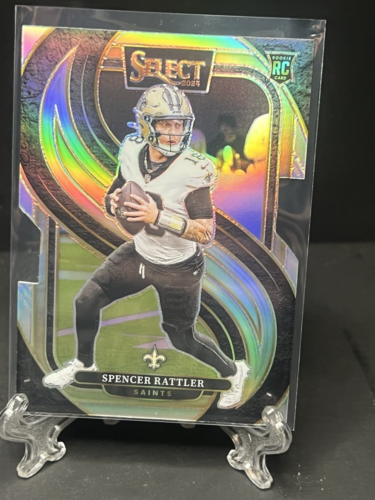 2024 Panini Select - Premier Level Spencer Rattler #130 Silver Prizm Die-Cut...