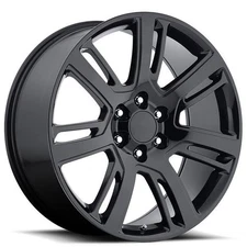 22x9" Cadillac Escalade Wheels FR 48 Gloss Black OEM Replica Rims (S04)