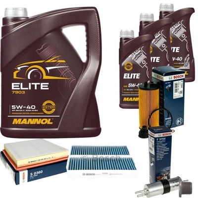 BOSCH Inspektionspaket 8L MANNOL ELITE 5W-40 für MINI BMW Mini Cooper 2 Active