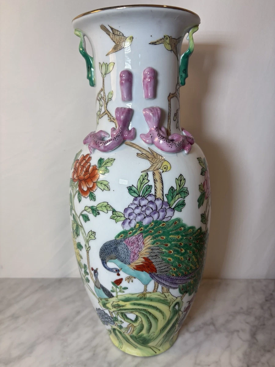 孔雀花瓶中国古董花瓶| eBay