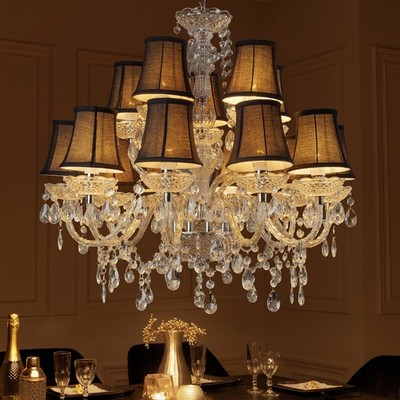Kronleuchter CRYSTAL XL - 80cm - transparent - 15-armig - Lüster - Schirme