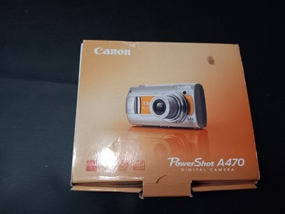Canon PowerShot A470 Digital Camera 7.1MP, with box works great 