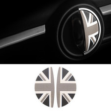 2pcs For Mini Cooper S Accessories Gray Union Jack 3d Car Door Handle Stickers