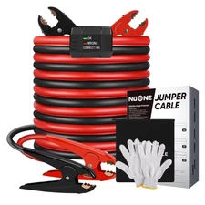 NOONE 2 AWG 20ft 800A Heavy Duty Jumper Cables w/ Smart-6 Protector