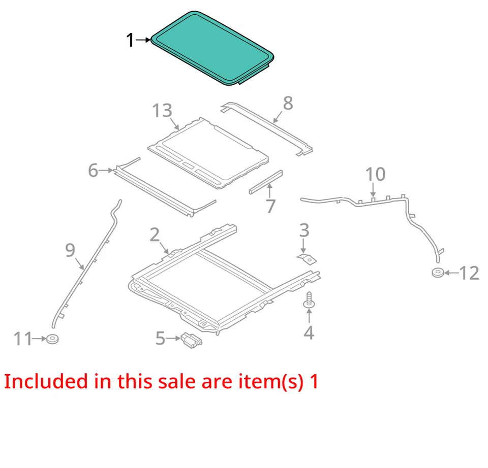 (LOCAL PICKUP ONLY) Roof Glass Only Fits 13-20 FUSION 6850108 Foto 3 de 4
