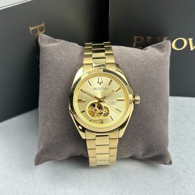 Bulova Surveyor Classic 97A182 Automatic Gold Tone Dial Men's