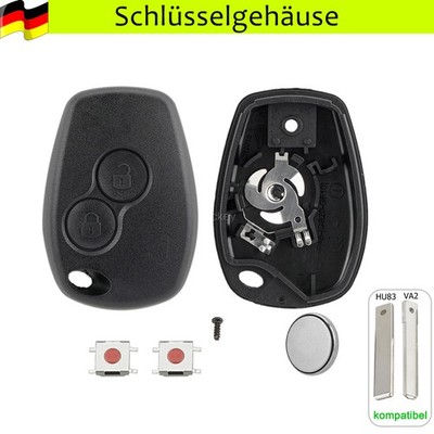 2 Tasten Schlüssel Gehäuse für Dacia Renault Twingo II Clio Kangoo Master Wind
