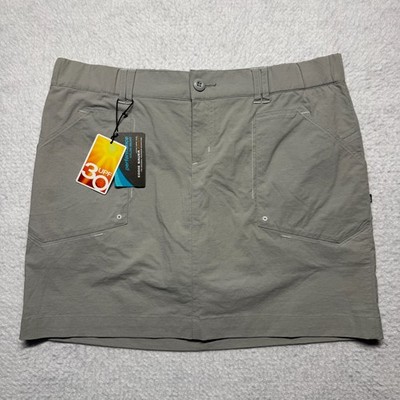 NWT Eddie Bauer Sport Active Fit Skirt Gray Skirt Women's Size Large