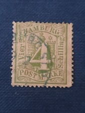 Altdeutschland Hamburg Nr 16 gestempelt