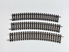 Hornby OO Gauge R606 2nd Radius Nickel Silver Curved Track  X3 VGC Model Railway