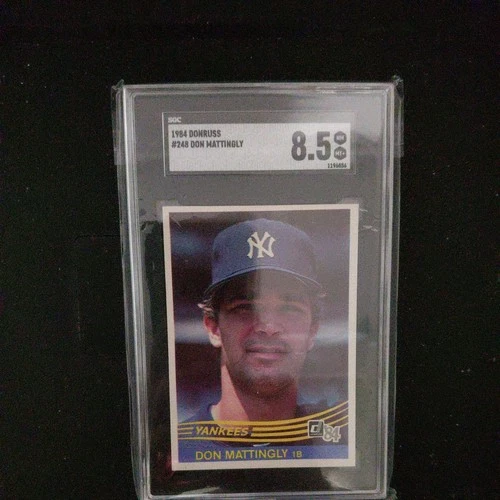 1984 Donruss Don Mattingly Rookie Card # 248 Graded SGC 8.5 NM-MT+ RC Yankees!