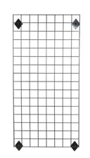 Wire Grid Panel 2' x 4' with 4 Mounts Black Display Craft Wire Grid Storage Pots