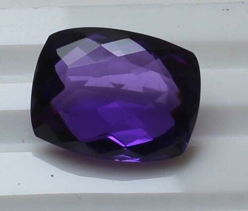 AAA+ 82.95 Ct. Large Violet Amethyst Cushion Cut Loose Gemstone @Birthday Gift - Picture 4 of 6