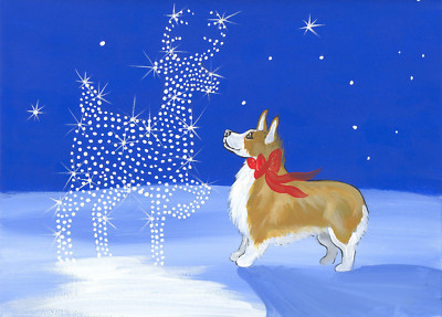 Corgi 8 x 10 ,  Print  '' Star Spangled Stranger   ''   Signed by artist