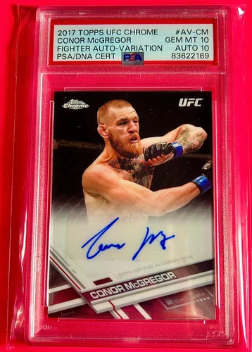 2017 Topps UFC Chrome - CONOR McGREGOR Auto Variations GEM MINT PSA 10/10 Auto