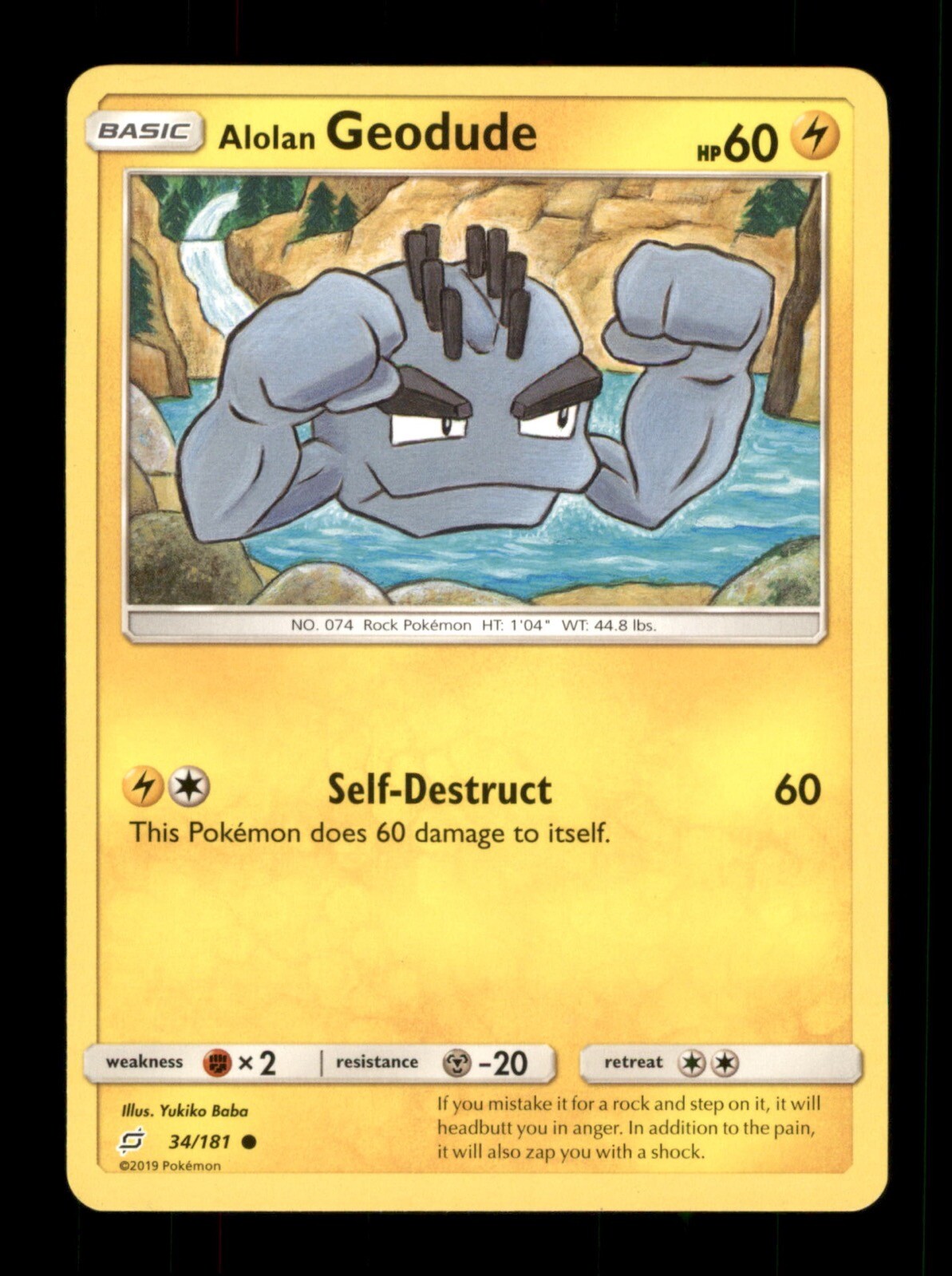Alolan Geodude 34/181 Non-Holo Nintendo  Pokemon Trading Card TCG 