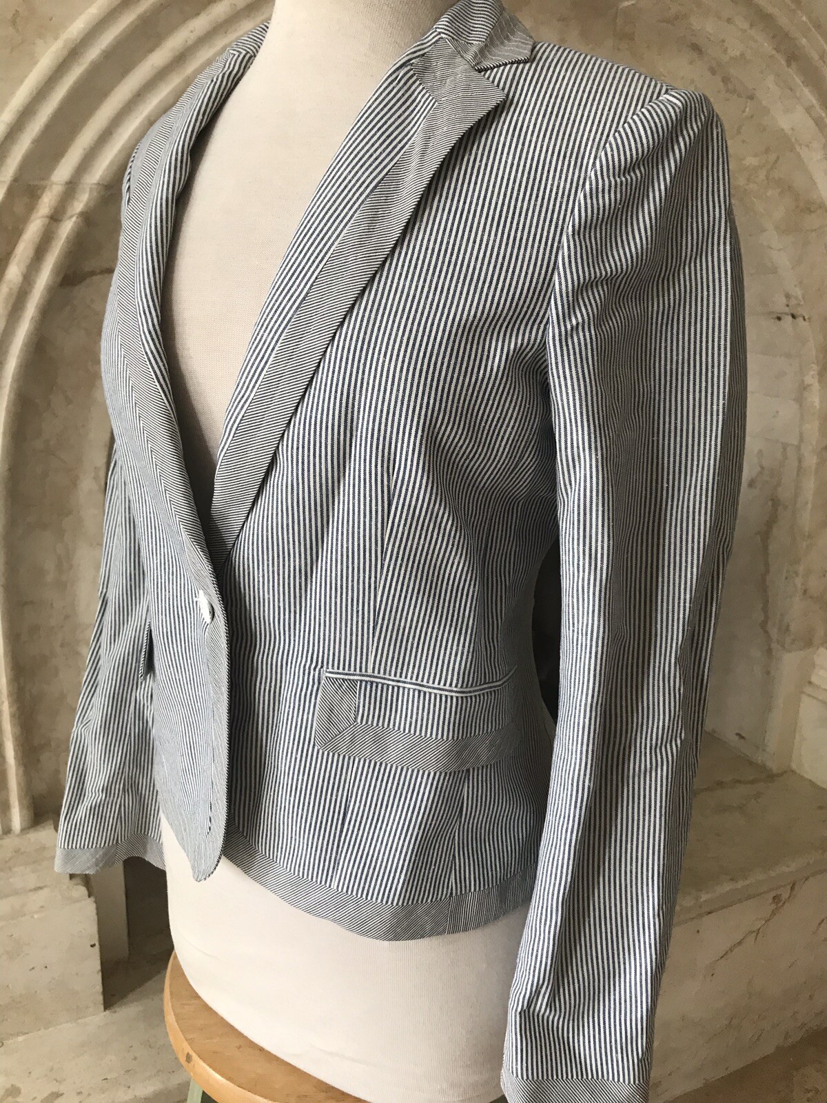 RAG and Bone  Striped  Fitted Jacket  (S  ) - image 4