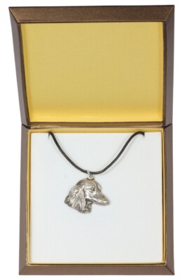 Dachshund Rough-Haired, Dackel, Teckel - Dog Collar In Gift Box, Silver-Plated