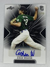2021 LEAF PERFECT GAME AUTO AIDAN WEAVER BLACK PAPER 11/50