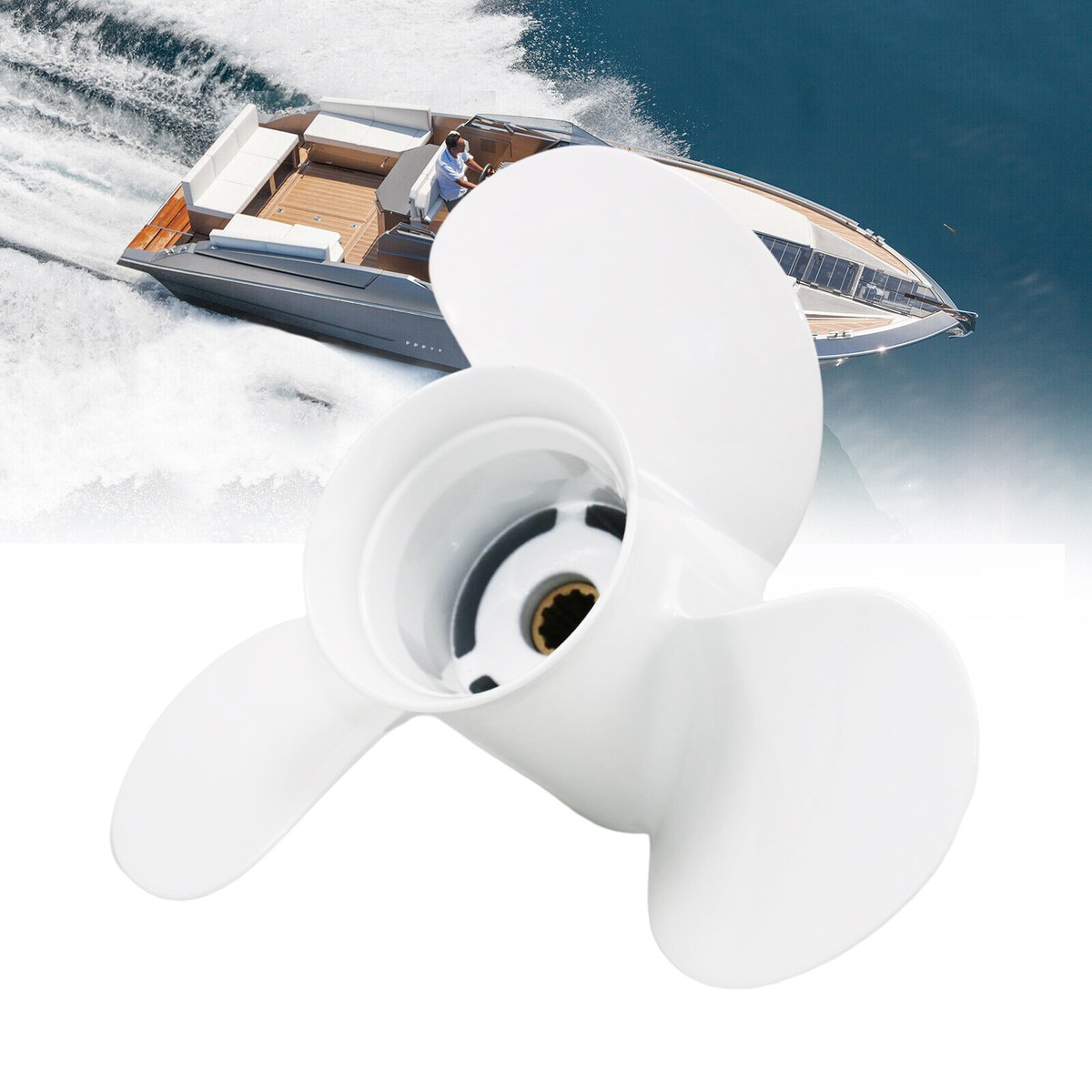 Outboard Propeller 9 7/8x11 1/4-F fit Yamaha Engine F25/20HP/25hp