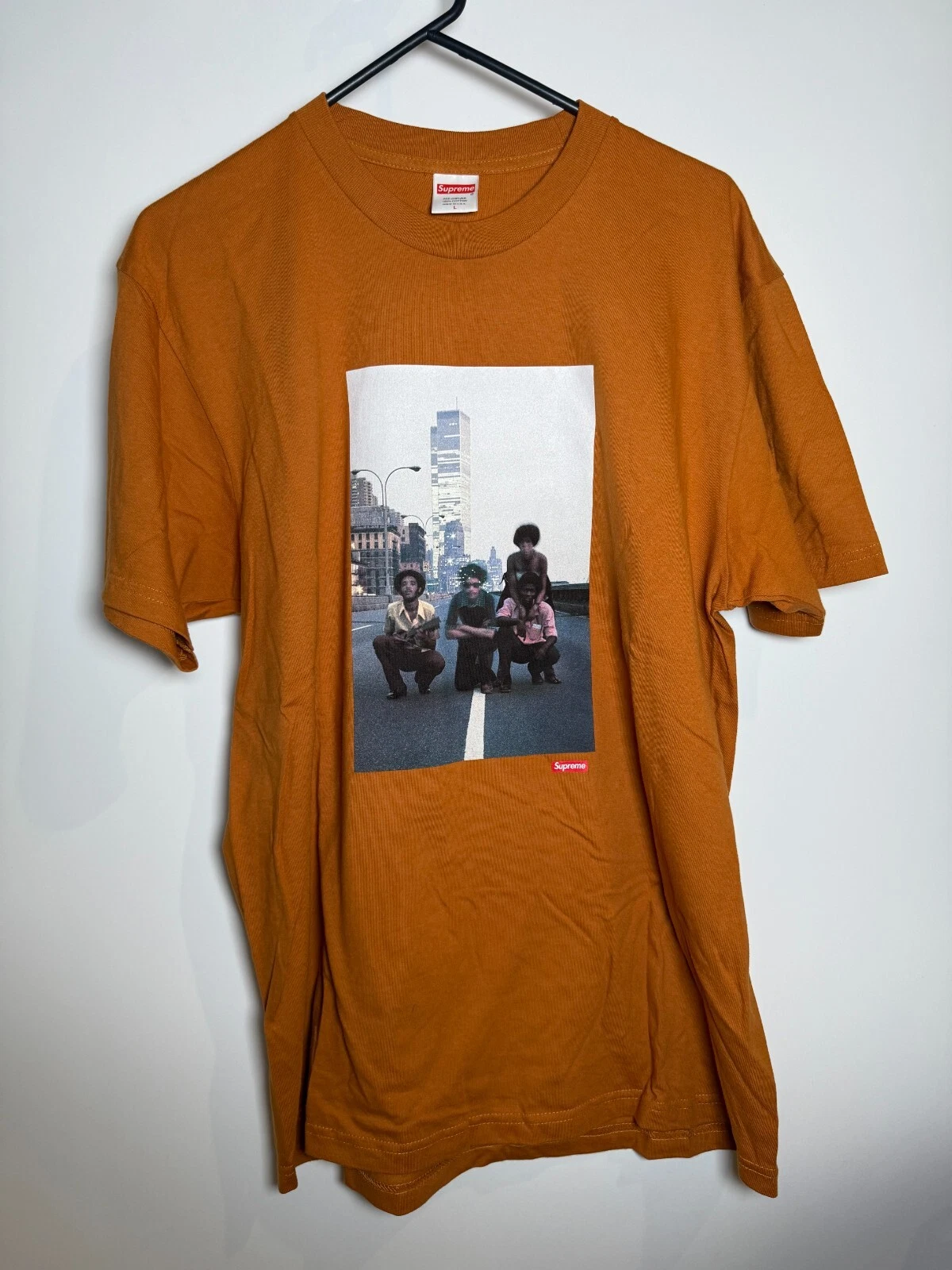 T shirt Supreme Augustus Pablo manches courtes orange coton pré rétréci grande taille