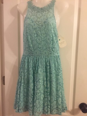 NEW NWT Altered State Seafoam Green Lace Halter Sweetheart Dress Size Small  | eBay