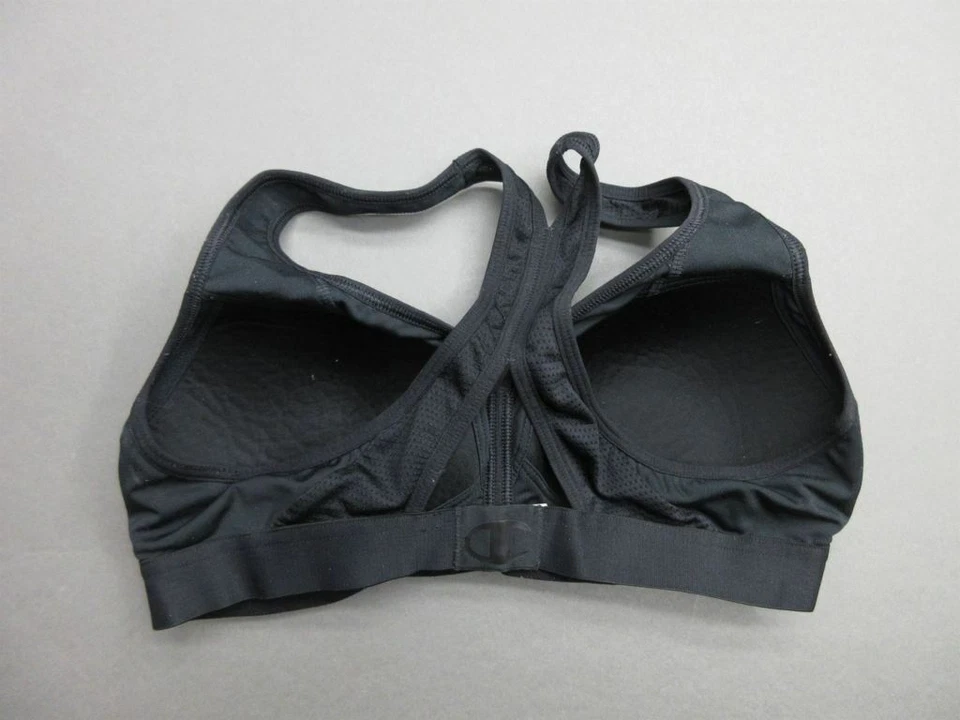 CHAMPION SIZE S WOMENS BLACK WIRELESS PADDED SPORTS BRA 1A - Image 4 of 4