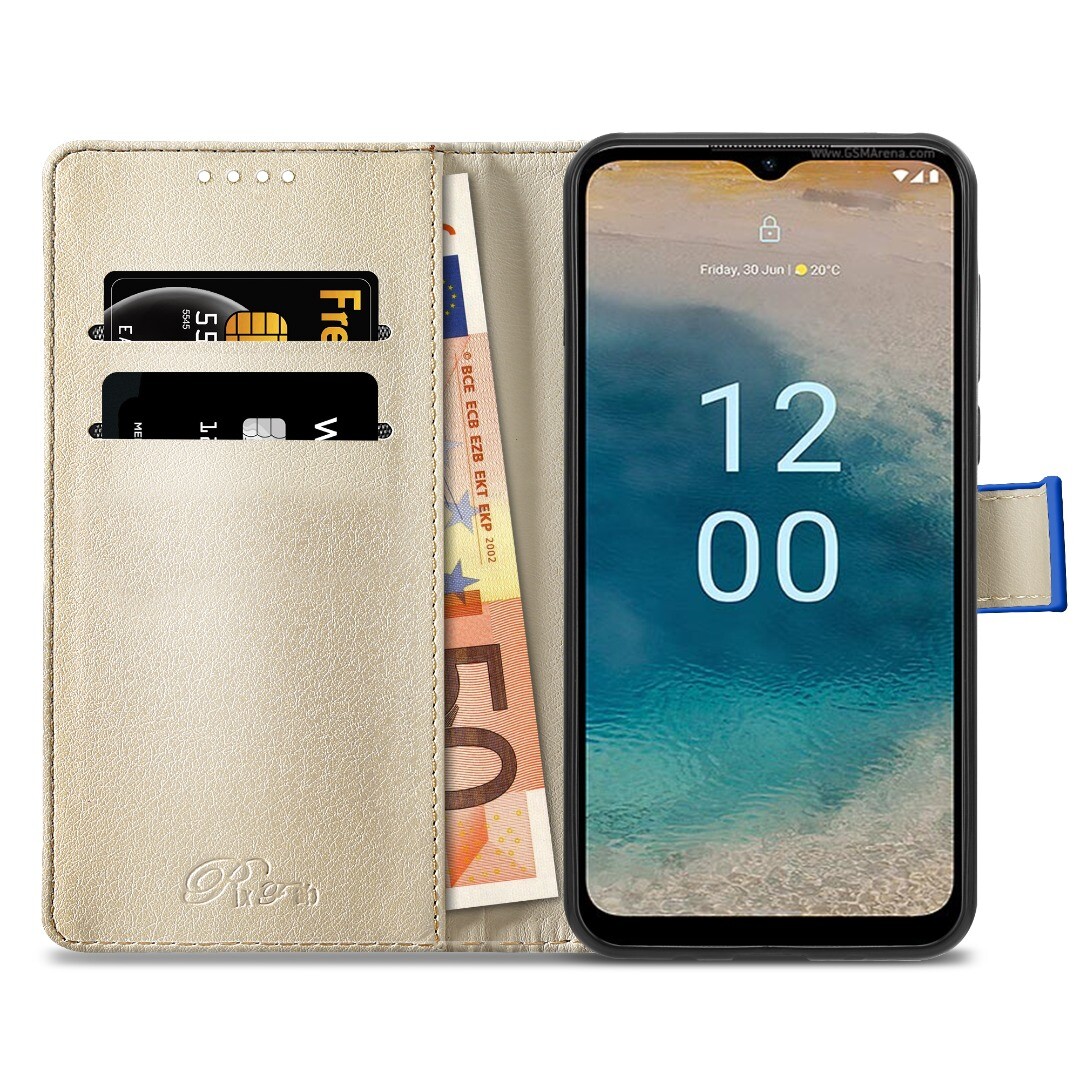 KHAZNEH Nokia G22 Hoesje Portemonnee Book Case Zwart