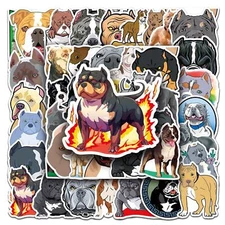 ⭐50pcs Cartoon Pit Bull Dog / Pit Bull Dog Style Stickerbomb Decal Set