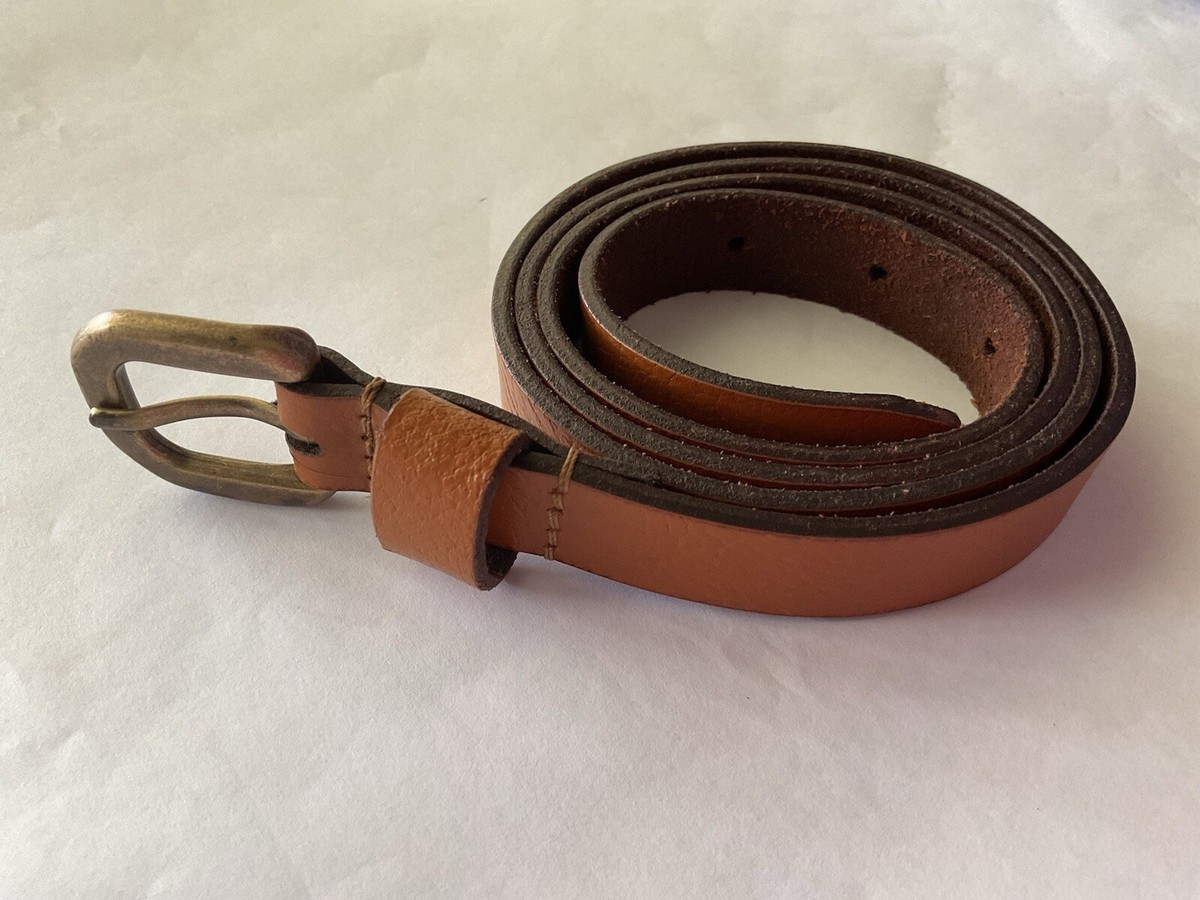 Frye & Co Woman\'s Brown Leather Belt Size Medium Frye Brown Leather Pull Through Buckle Women main image 4