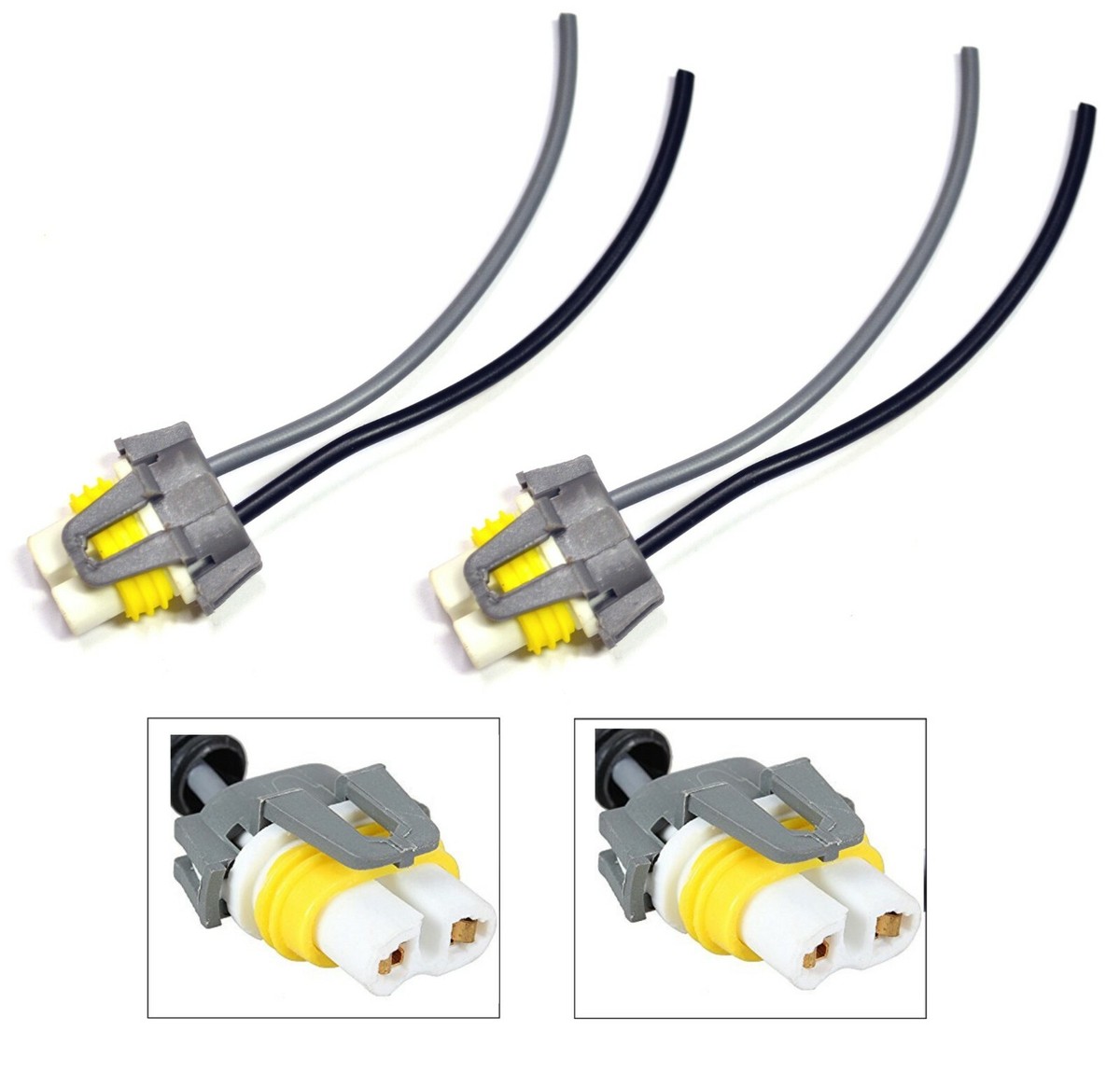 2x Wire Pigtail H11 Female Wiring Harness Fog Light Ceramic - Foto 2